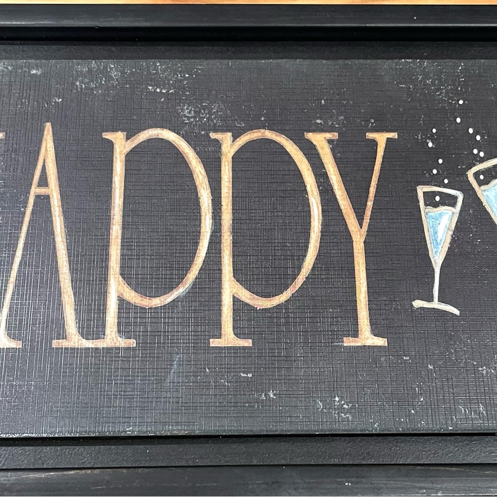Framed Happy Hour Wall Sign - Picture 3 of 4